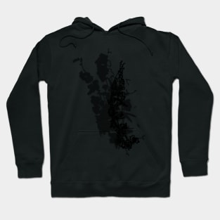 Hollyhocks (Black & Grey) Hoodie